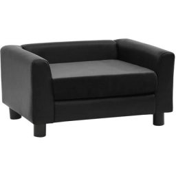 Canapé pour chien Noir 60x43x30 cm Peluche et similicuir vidaXL - Noir