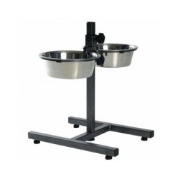 Trixie - Bar double-ecuelles pour chiens Contenance 2 × 1,8 litres Diamètre 20 cm