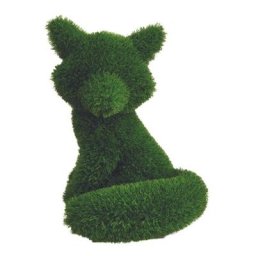 Peluche de jardin renard en gazon synthétique - Vert - Vert