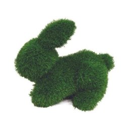 Peluche de jardin lapin en gazon synthétique - Vert - Vert