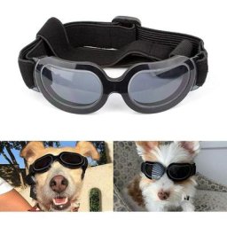 Lunettes pour Chien Protection des Yeux Coupe-Vent Imperméable Protection uv Ajustable Lunettes de