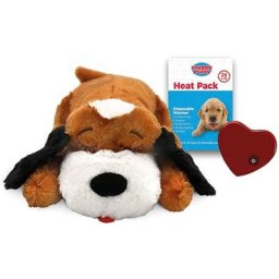 Snuggle Puppy - Jouet en peluche pour chien Heartbeat Marron et blanc Marron et blanc