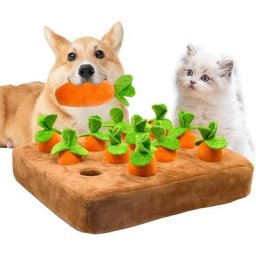 Tapis de fouille Chien, Snuffle Mat Carotte pour Chien ou Chat, Multifonction Gamelle Chien Jouet