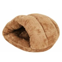 Panier pour Chien Chat Triangle Coussin Douillet Chiot Peluche Lit de Couchage Chat Hiver Automne