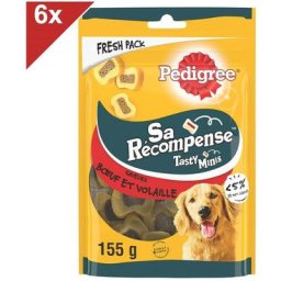 Sa Récompense Friandises saveurs boeuf et volaille pour chien (6x155g) - Pedigree