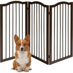 Barrière de Sécurité Porte pour Animaux,3 Pans Grille Protection Modulable Pliable Cheminée
