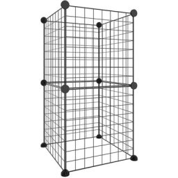 Cage animaux de compagnie à 8 panneaux Noir 35x35 cm Acier Vidaxl n/a