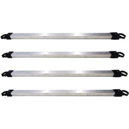 Kangui - Lot de 4 barres réglables pour robot tondeuse pour trampolines - Gris