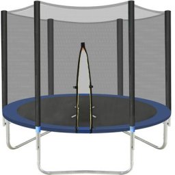 Trampoline d'extérieur avec clôture de sécurité et échelle, 10 ft trampoline de jardin de 150 kg, a