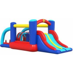 Château gonflable avec toboggan 529x252,5x215 cm pvc Happy Hop n/a
