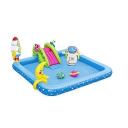 Piscine Gonflable pour Enfants Bestway Petit Astronaute 228x206x84 cm Toboggan Plus de 2 Ans