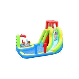 Liberté - Château gonflable 6 en 1 pour enfants de 3 à 10 ans, avec mur d'escalade et piscine d'eau