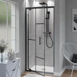 Porte de douche pivotante style verrière atelia 90 cm