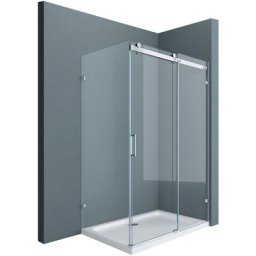 Cabine de douche rectangualire avec porte coulissante 80x105x190cm Paroi de douche Ravenna17-2 en