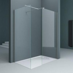 Pare douche Cabine de douche 90x90cm en verre Bremen 01k-T avec 2 éléments verre de sécurité esg