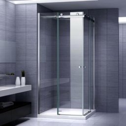 Saniverre - atemis Cabine de douche h. 200 cm porte coulissante verre 8 mm transparent 100 x 100 cm