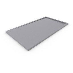Receveur de douche en Résine quartz premium avec Cadre. Texture Ardoise. Gris béton ral: 7037