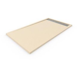 Receveur de douche en Résine quartz premium avec Cadre. Texture Ardoise. Beige ral: 1015 70X120CM