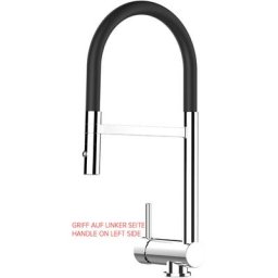 Robinet de Cuisine Mitigeur rabattable sous fenetre 60mm avec poignée gauche chrome robinet bec