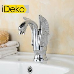 Robinet Mitigeur lavabo,baignoire ,vasque chrome Cygne élégant & Flexible - Ideko
