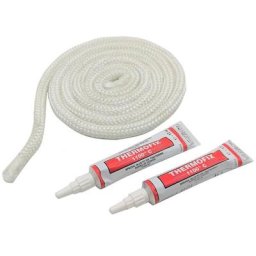 Tresse de verre ronde + colle réfractaire - 5 mètres 12 mm