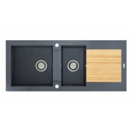 Carea Cuisine&bain - carea - Évier 2 en 1 katla 2 bacs - Gris béton - Gris béton