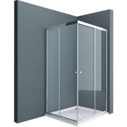 Sogood - Paroi de douche transparent en angle 75x90x195 cabine de douche Ravenna16 avec portes