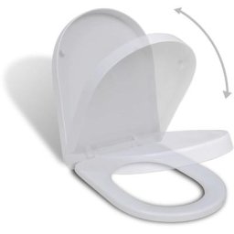 Abattant wc à fermeture en douceur Blanc Carré Vidaxl Blanc