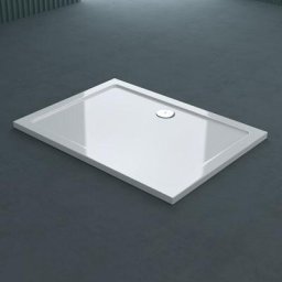 Bac à douche 75x90 receveur de douche rectangulaire blanc acrylique Faro2 75x90x4cm - Blanc - Sogood