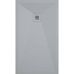 Stano. - Receveur de douche 80x160 cm extra plat stone plus en résine surface ardoisée gris cendre