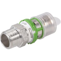 2 Manchons droits mâle filetage conique métallique pour tubes multicouche à sertir - 26x3-1