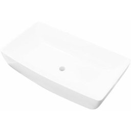 Vasque à poser Lavabo rectangulaire Céramique Blanc 71 x 39 cm