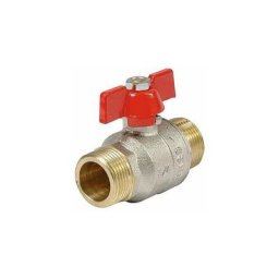 Sferaco - Vanne à sphère PN30 Passage Intégral acs Papillon rouge m/m 3/8(12x17)