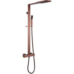Kroos ® - Colonne de douche thermostatique moderne Or rose brossé - Sirius