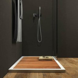 Relaxdesign - Receveur de douche Luxolid avec lattes en bois modèle gado 80 x120 h 4 cm par Relax