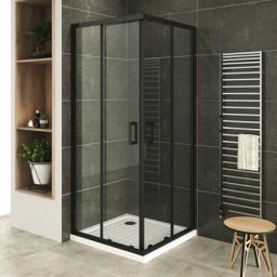 Lanablack+ Cabine douche h 190 cm porte coulissante transparent 70 x 100 cm