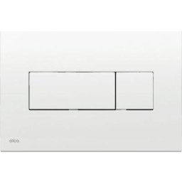 Alca - Plaque de commande double touche pour wc suspendu, Blanc brillant (M370)