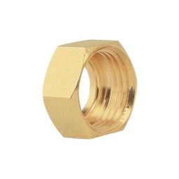 Écrou 6 pans collet battu laiton 12X17 - 12