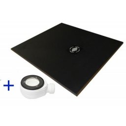 PDD - Receveur de douche resine extra plat pro noir Ral 9005 75x190