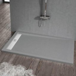 Stano. - Receveur de douche 90 x 180 cm extra plat elite en résine surface ardoisée béton - Gris