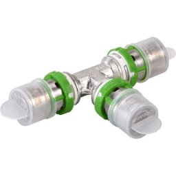 Té égal métallique pour tubes multicouche à sertir - 16x2 - Raccords MultiSkin - Vendus par 2