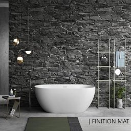 Baignoire îlot design ovale lisbon blanche 170 cm Mat - Mat