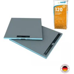 Wedi - Receveur douche à carreler 140 x 90 cm Fundo riolito neo - 075100033 + colle 320