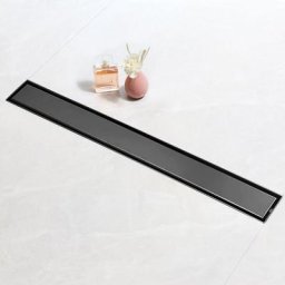 Caniveau douche italienne 80 cm, Caniveau de douche italienne noir, Caniveau de douche en Acier