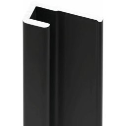 Schulte - Profilé de finition pour panneau mural de douche, DécoDesign Noir, 255 cm