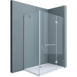 Sogood - Cabine de douche transparent en angle 75x140cm paroi de douche rectangulaire Ravenna4K