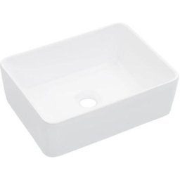 Vasque à poser Lavabo à poser pour salle de bain - 40x30x13 cm Céramique Blanc BV637233 Bonnevie