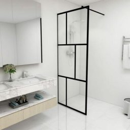 Bonnevie - Paroi de douche à l'italienne - Écran de douche avec verre trempé Noir 80x195 cm