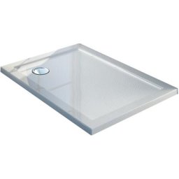 Idralite - Bac à douche en acrylique bordé blanc brillant mod. Flower 80X90X4 rectangulaire
