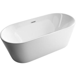 Baignoire autoportante en acrlylique sanitaire mio - 3 dimensions et robinets au choix Sans siphon,